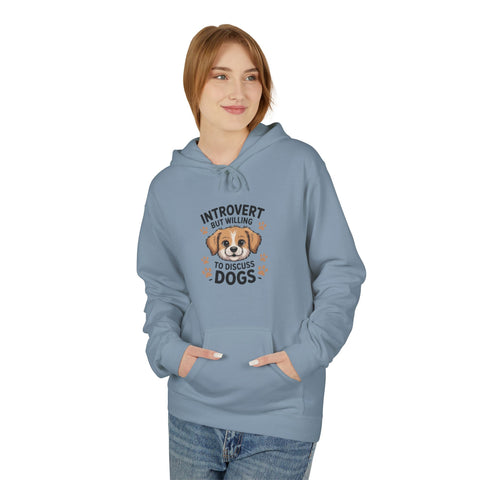 Introvert But Willing To Discuss Dogs Hoodie — Cute Dog Lover Pullover