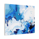 Abstract Blue Galaxy Canvas Print — Matte Stretched Wall Art