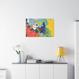 Abstract Color Splash Matte Canvas — Stretched Wall Art