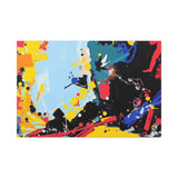 Abstract Color Splash Matte Canvas Print — Modern Stretched Wall Art