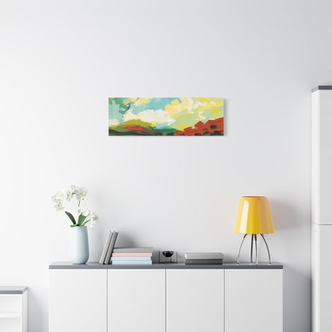 Abstract Colorful Landscape Canvas