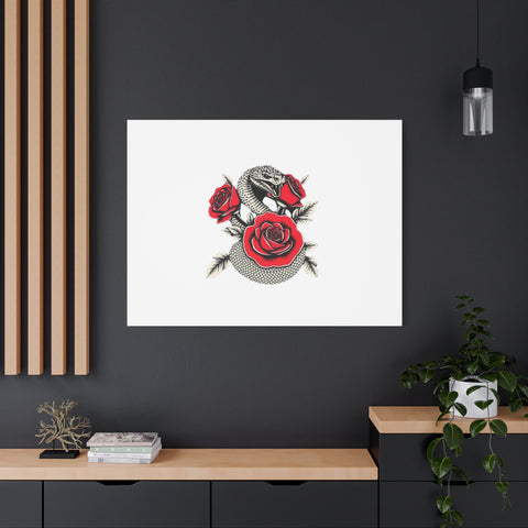 Matte Stretched Canvas - Snake Wall Art