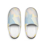 Pastel Brushstroke Men's Indoor Slippers — Soft Cozy Home Shoes