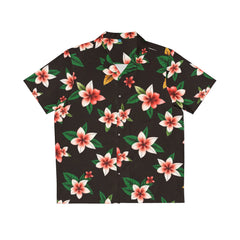 Tropical Plumeria Hawaiian Shirt — Men's Floral Aloha Button-Up