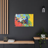Abstract Color Splash Matte Canvas — Stretched Wall Art
