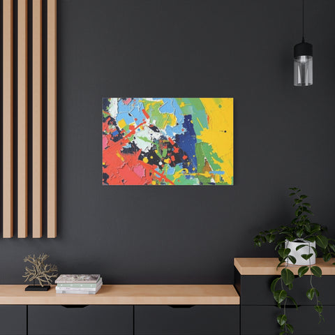 Abstract Color Splash Matte Canvas — Stretched Wall Art