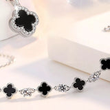 925 Sterling Silver Clover Charm Bracelet