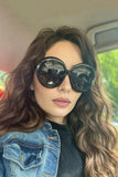 Oversized Round Frame Fashion Sunglasses