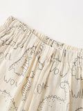 Children's Dinosaur Print Elastic Waist Pants