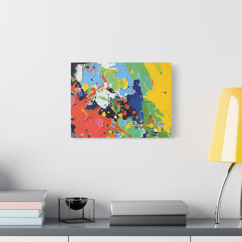 Abstract Color Splash Matte Canvas — Stretched Wall Art