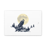 Howling Wolf Moon Matte Canvas Wall Art — Stretched 1.25"