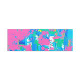Neon Splash Abstract Canvas Print – Bright Pink & Aqua Modern Wall Art