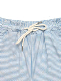 Drawstring Striped Wide Leg Cargo Pants