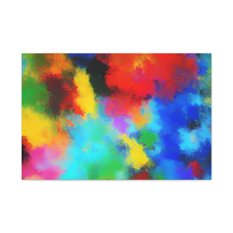 Abstract Color Burst Canvas Print — Vibrant Stretched Matte Wall Art