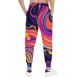 Psychedelic Swirl Joggers — Vibrant All-Over Print Athletic Pants