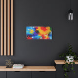 Abstract Color Splash Matte Canvas Print — Vibrant Stretched Wall Art