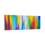 Abstract Rainbow Waves Matte Canvas Print — Vibrant Colorful Wall Art