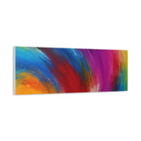Abstract Rainbow Swirl Matte Canvas Print (Stretched)