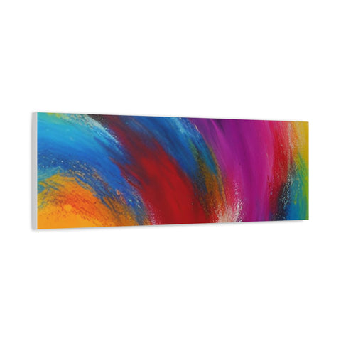 Abstract Rainbow Swirl Matte Canvas Print (Stretched)