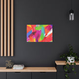 Abstract Rainbow Brushstrokes Matte Canvas Wall Art — Vibrant Stretched 1.25"