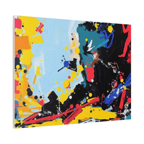 Abstract Color Splash Matte Canvas Print — Modern Stretched Wall Art