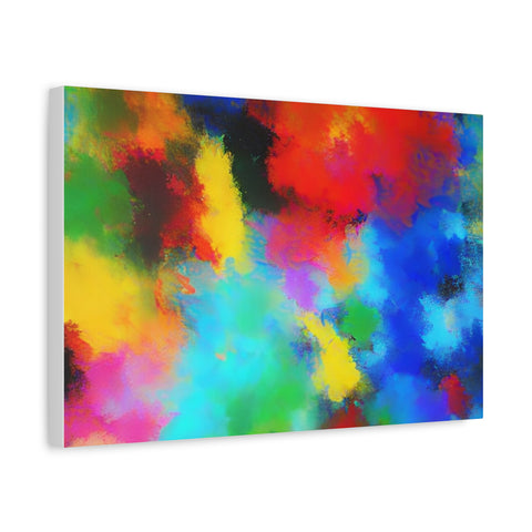 Abstract Color Burst Canvas Print — Vibrant Stretched Matte Wall Art