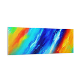 Abstract Rainbow Wave Matte Canvas Print — Vibrant Stretched Wall Art