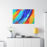 Abstract Rainbow Wave Matte Canvas Print — Vibrant Stretched Wall Art