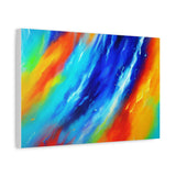 Abstract Rainbow Wave Matte Canvas Print — Vibrant Stretched Wall Art
