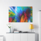 Abstract Color Explosion Matte Canvas Print