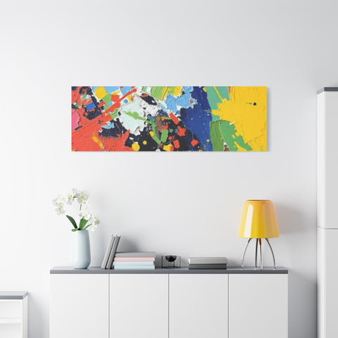 Abstract Color Splash Matte Canvas — Stretched Wall Art