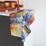 Autumn Watercolor Trees Hand Towel