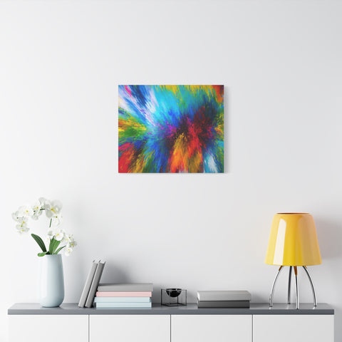 Abstract Color Explosion Matte Canvas Print
