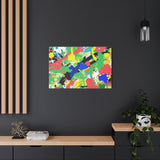 Abstract Color Splash Canvas Print — Vibrant Modern Wall Art