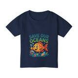 Save Our Oceans Toddler T-Shirt — Cute Fish Environmental Shirt for Kids