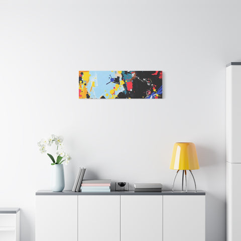Abstract Color Splash Matte Canvas Print — Modern Stretched Wall Art