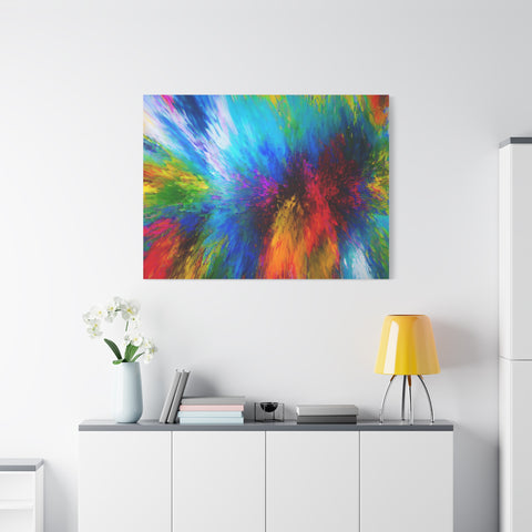 Abstract Color Explosion Matte Canvas Print