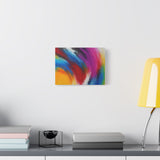 Abstract Rainbow Swirl Matte Canvas Print (Stretched)