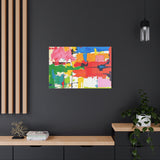 Abstract Color Splash Matte Canvas Print — Vibrant Modern Wall Art