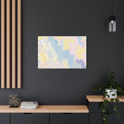 Pastel Abstract Brushstroke Canvas Wall Art