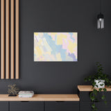 Pastel Abstract Brushstroke Canvas Wall Art