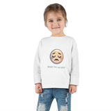 Toddler Long Sleeve Tee — 'Wake Me Up Later' Sleepy Emoji Kids Shirt