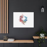 Abstract Color Splash Canvas Print — Modern Watercolor Circle Art on Matte Stretched Canvas