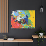 Abstract Color Splash Matte Canvas — Stretched Wall Art