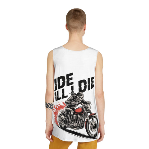 Ride Till Die Motorcycle Tank Top — Biker Skull Graphic Men’s Tank