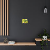 Abstract Green & Yellow Matte Canvas Print – Vibrant Modern Wall Art