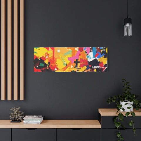 Abstract Color Splash Canvas Print - Vibrant Stretched Matte Wall Art