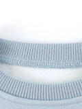 Children's Flower Applique Round Neck Sweatshirt