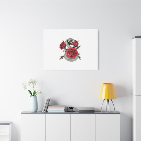 Matte Stretched Canvas - Snake Wall Art