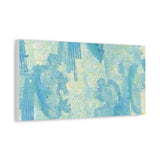Abstract Aqua Brushstroke Canvas Print — Coastal Blue Wall Art